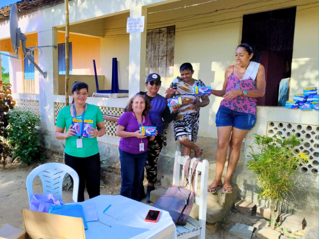 Município de Alhandra realiza ação de entrega de absorventes em comunidades rurais em parceria com o Governo do Estado