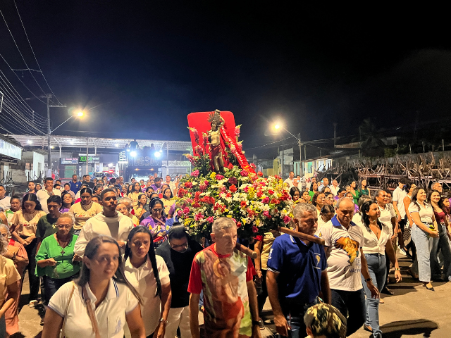 Festa de São Sebastião encerra com programação religiosa no bairro do Oiteiro, em Alhandra
