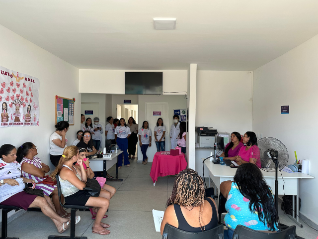 Prefeitura de Alhandra realiza ação da Campanha Outubro Rosa nas UBS